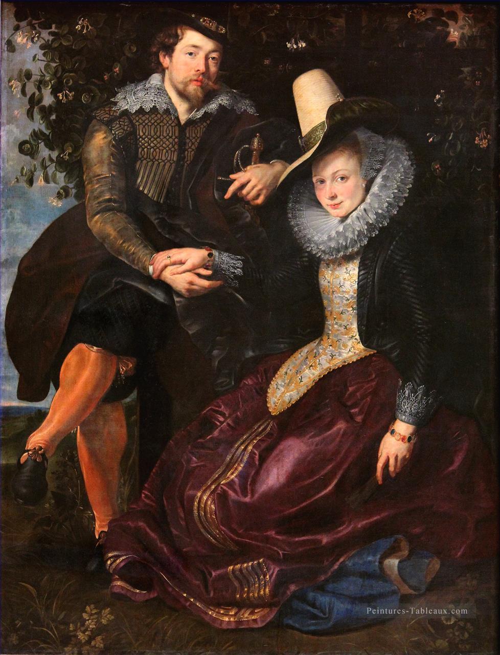 L’artiste et sa première épouse Isabella Brant dans le chèvrefeuille baroque Rubens Rubens Peintures à l'huile